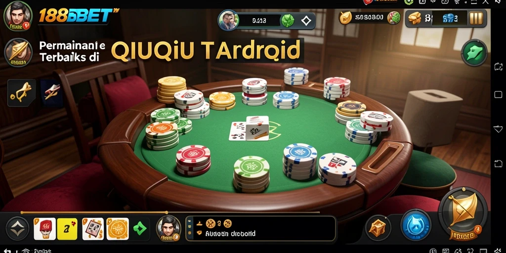 Tampilan gameplay seru dalam permainan QiuQiu di 188BET.