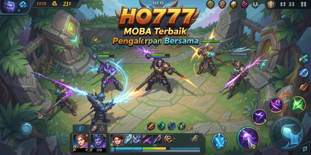Screenshot menampilkan aksi seru gameplay MOBA di HO777.