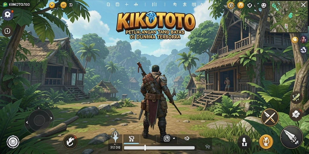 Screenshot gameplay KIKOTOTO menunjukkan suasana petualangan yang mendebarkan.
