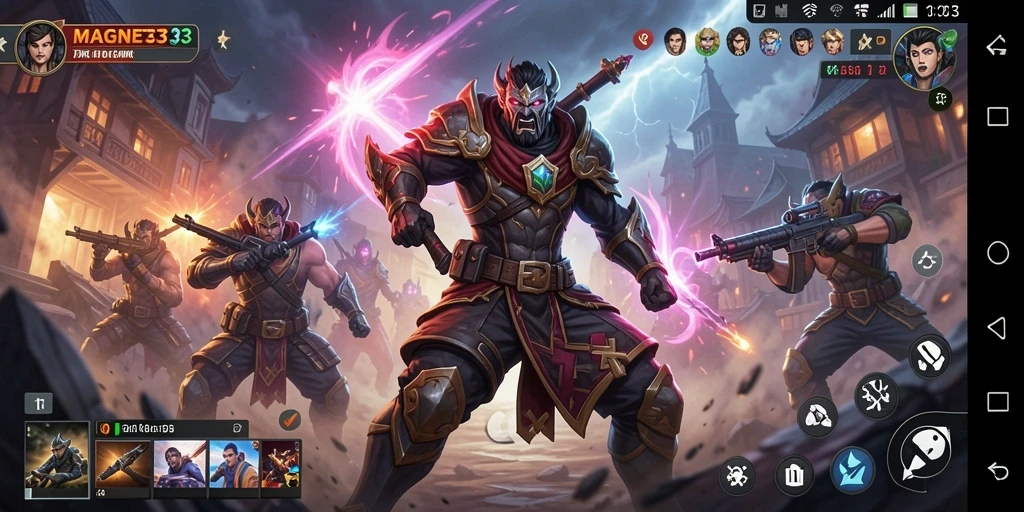 Screenshot utama MAGNET33 saat pertarungan seru di arena.
