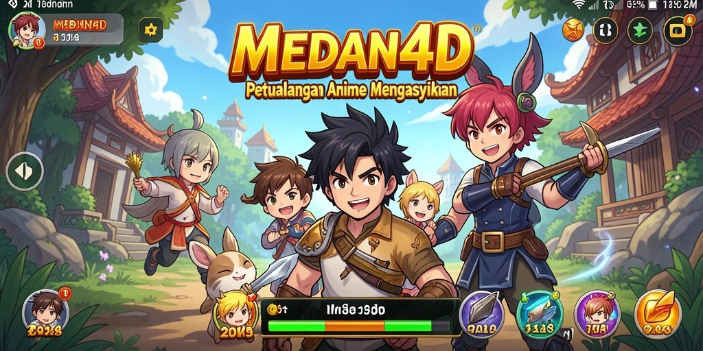 Tampilan gameplay seru dari MEDAN4D dengan karakter anime yang menawan.