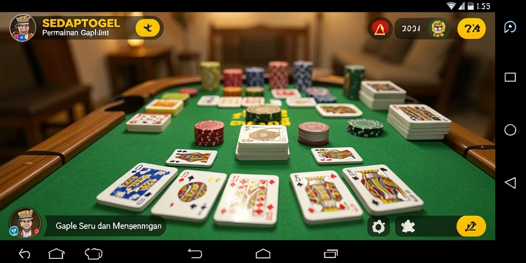 Tampilan gameplay Gaple yang mengasyikkan dan menarik.