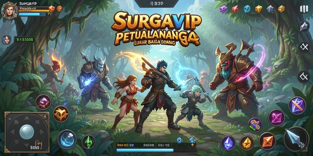 Tangkapan layar dari gameplay SURGAVIP yang menunjukkan aksi seru di RPG.