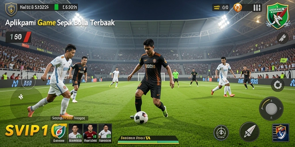 Tampilan gameplay seru dalam SVIP10 dengan aksi sepak bola yang mendebarkan.