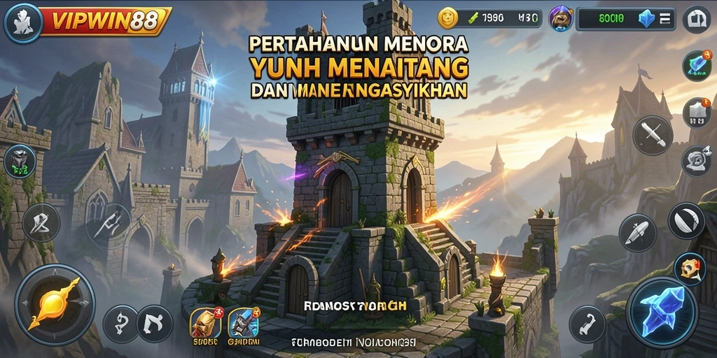 Tampilan gameplay seru VIPWIN88 dengan strategi Tower Defense yang menarik.